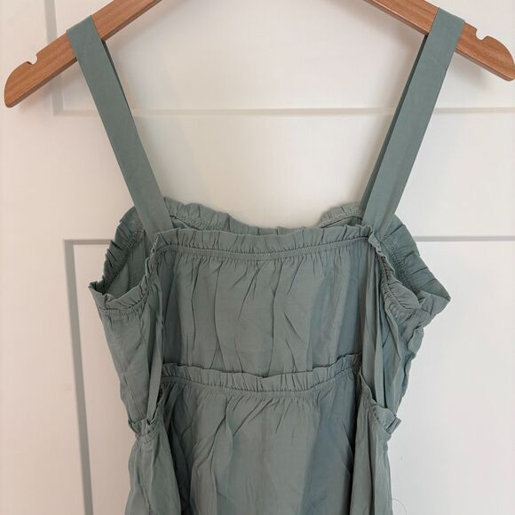 Women’s Button-Down Midi Sundress Sleeveless A-Line Beach Dress Size M NWT - Picture 4 of 8